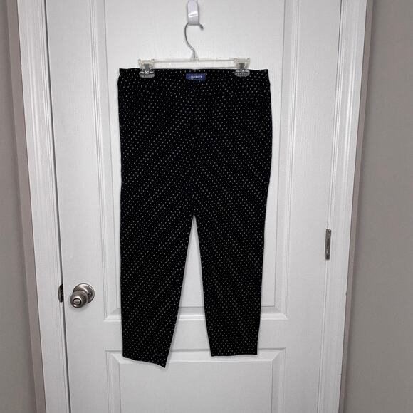 Old Navy Wms Mid Rise Black White Print Pixie Ankle Pants Size 10 Casual - Picture 2 of 8